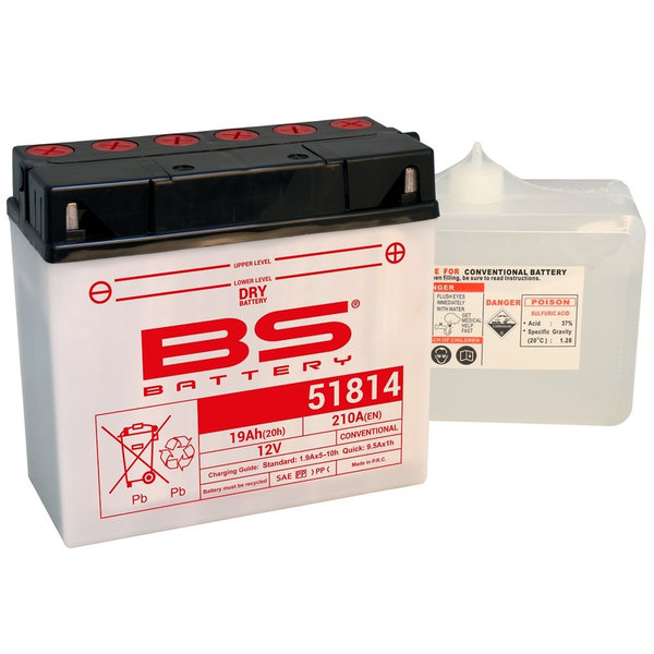 Batterie 12C16A-3B BS Battery avec pack acide